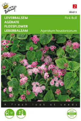 Zaden ageratum leverbalsem pink ball 0.2 gram Buzzy - Buzzy