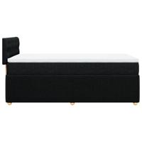 Boxspring met matras stof zwart 90x200 cm - thumbnail