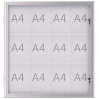 Buiten- binnenvitrine wand MAULexcite whiteboard 4xA4 met slot - thumbnail