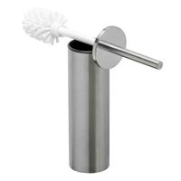 Geesa Nemox Toiletborstel - vrijstaand - witte borstelkop - RVS geborsteld 916511-05 - thumbnail