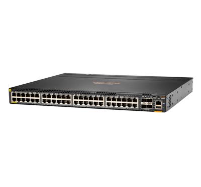 HPE Aruba 6300M - Switch - L3 - Beheerd - 48 x 10/100/1000 (PoE+) + 4 x 1 Gigabit / 10 Gigabit / 25 Gigabit / 50 Gigabit SFP56 (uplink / stacking) - voor- en zijkant naar achterkant - rack-uitvoering