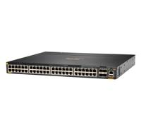 HPE Aruba 6300M - Switch - L3 - Beheerd - 48 x 10/100/1000 (PoE+) + 4 x 1 Gigabit / 10 Gigabit / 25 Gigabit / 50 Gigabit SFP56 (uplink / stacking) - voor- en zijkant naar achterkant - rack-uitvoering - thumbnail