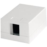 Telegärtner 100021366 Netwerkdoos Opbouw (op muur) Zonder connectoren 1 poort Alpine-wit - thumbnail