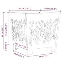 Vuurkorf Zwart 40 x 40 x 40 cm Staal - thumbnail