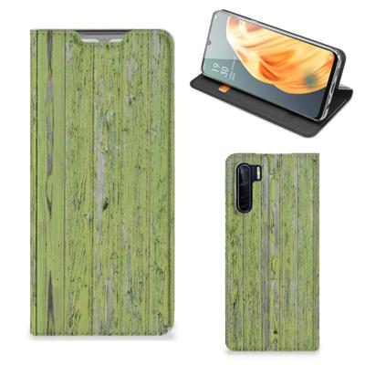OPPO Reno3 | A91 Book | Wallet Case | Green Wood