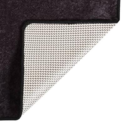 Vloerkleed wasbaar anti-slip 190x300 cm antracietkleurig - thumbnail