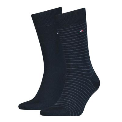 Tommy Hilfiger Men Small Stripe Sock Dark Navy 2-Pack-39/42