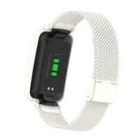 Milanese bandje met case - Wit - Xiaomi Smart band 7 Pro - thumbnail