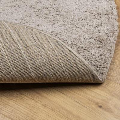 VidaXL Vloerkleed pamplona shaggy hoogpolig modern ø 80 cm beige