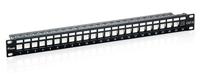 Equip Cat. 6a Keystone Patch Panel, shielded, black - thumbnail