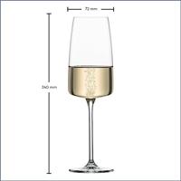 Zwiesel Glas Champagneglazen - Flutes - Vivid Senses Light & Fresh - 380 ml - 2 stuks - thumbnail