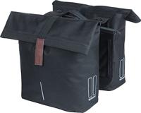 Basil city dubbele fietstas mik zwart - thumbnail