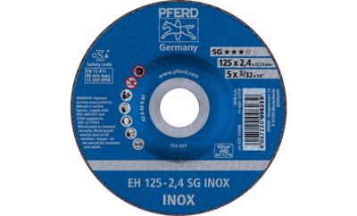PFERD TOOLS EH 125-2,4 SG INOX 61341223 Doorslijpschijf gebogen 125 mm 25 stuk(s) RVS PFERD TOOLS EH 125-2,4 SG INOX 61341223 Doorslijpschijf gebogen 125 mm 25 stuk(s) RVS