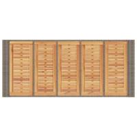 Tuintafel met acaciahouten blad 185x80x110 cm poly rattan grijs - thumbnail