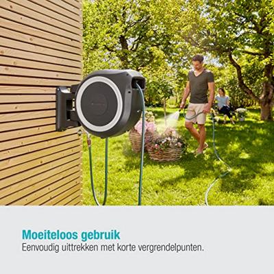 Gardena wandslangenbox 35 meter rollup wit