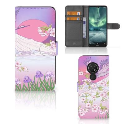 Nokia 7.2 | Nokia 6.2 | Telefoonhoesje | Met pasjeshouder | Bird Flying