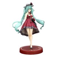Hatsune Miku Trio-Try-iT PVC Statue Hatsune Miku Outing Dress Red Color Ver. 19 cm - thumbnail