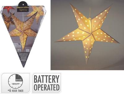 Papieren kerstster led 60 cm wit Papieren kerstster led 60 cm wit