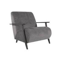Kave Home Fauteuil 'Meghan' Chenille, kleur Donkergrijs - thumbnail