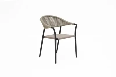 Own Living stapelbare dining tuinstoel casino ash grey
