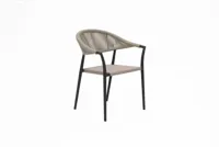 Own Living stapelbare dining tuinstoel casino ash grey - thumbnail