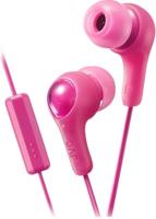JVC GUMY In-ear hoofdtelefoon met Stay-Fit-oordopjes en microfoon, 1 m lange kabel met hoofdtelefoonaansluiting, klein, medium en groot, roze GUMY HAFX7MP - thumbnail