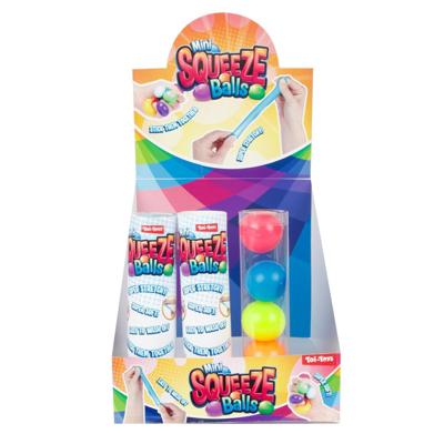 Toi-Toys Fun mini knijpballen stickeezz in koker, 5st.