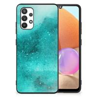 Kleurrijke Telefoonhoesje Samsung Galaxy A32 4G | A32 5G Enterprise Editie Painting Blue - thumbnail
