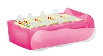HAN CROCO 997-663 Kaartenbox Doorschijnend, Pink Aantal kaarten (max.): 900 kaarten DIN A7 liggend Incl. 100 gelinieerd