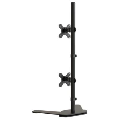 VidaXL Monitorstandaard dubbel vesa 75/100 mm staal zwart