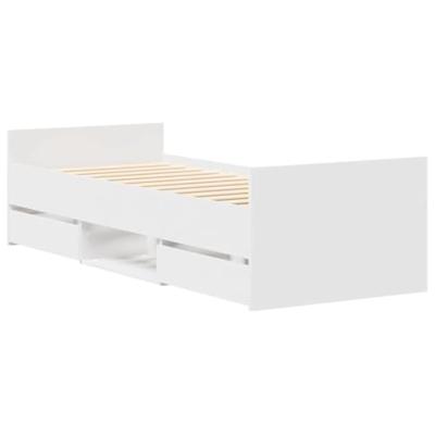 Bedframe met hoofd- en voeteneinde wit 90x190 cm