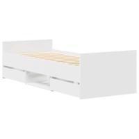 Bedframe met hoofd- en voeteneinde wit 90x190 cm - thumbnail