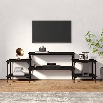 Tv-meubel 157x35x52 cm bewerkt hout zwart