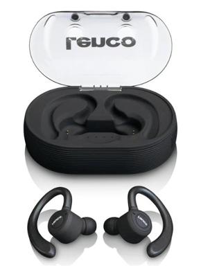 Lenco EPB-460BK In Ear headset Bluetooth Zwart Headset, Oorbeugel, Bestand tegen zweet Sport Lenco EPB-460BK In Ear headset Bluetooth Zwart Headset, Oorbeugel, Bestand tegen zweet Sport