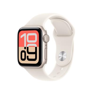 Apple Watch SE 3 GPS - 40 mm - Starlight aluminium kast - Starlight sportband - S/M