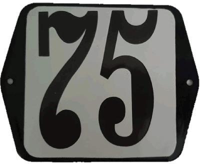 Huisnummer naambordje standaard 15x12 cm nummer 75 - Warentuin mix Huisnummer naambordje standaard 15x12 cm nummer 75 - Warentuin mix