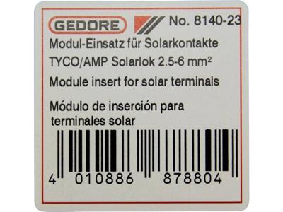 Gedore 8140-23 2078082 Krimpinzetstuk Solar-connectoren 2.5 tot 6 mm²
