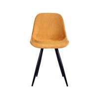 LABEL51 Eetkamerstoel 'Capri' Velvet, kleur Okergeel - thumbnail