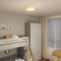 VidaXL Plafonnière met schijnwerpers grijs 30 x 30 x 13,5 cm stof - thumbnail