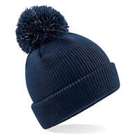 Beechfield CB406B Junior Reflective Bobble Beanie - French Navy - One Size - thumbnail