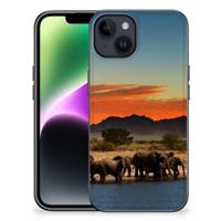 iPhone 15 Dierenprint Telefoonhoesje Olifanten - thumbnail