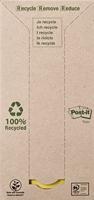 Post-it Recycled notes, 100 vel, ft 76 x 76 mm, geel, pak van 16 blokken - thumbnail