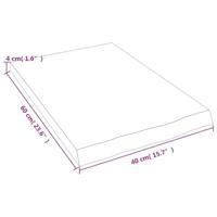 VidaXL Wastafelblad 40x60x(2-4) cm behandeld massief hout lichtbruin - thumbnail
