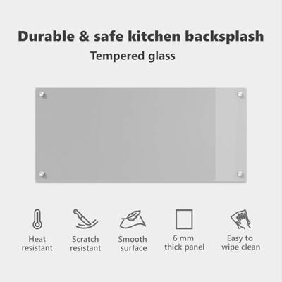 VidaXL Keuken spatscherm lichtgrijs 90 x 40 cm gehard glas