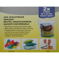 Bellson Huishoud zak afsluitbaar 2 Stuks XL (52 x 43 cm) - thumbnail
