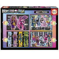 4 progressieve puzzels - EDUCA - Multi 4 Monster High 50-80-100-150 - thumbnail