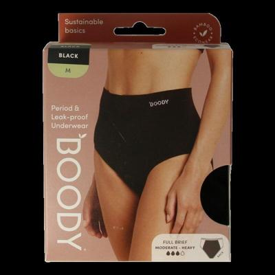 Boody Menstruatieondergoed Tailleslip Zwart Normaal/Hevig Maat M