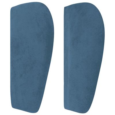 Boxspring met matras fluweel donkerblauw 200x200 cm