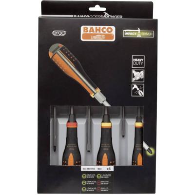 Bahco Schroevendraaierset ERGO™ | driecomponentengreep | doorlopende kling | krachtgreep | gleuf | Phillips - 6-delig - BE-9881TB Bahco Schroevendraaierset ERGO™ | driecomponentengreep | doorlopende kling | krachtgreep | gleuf | Phillips - 6-delig - BE-9881TB