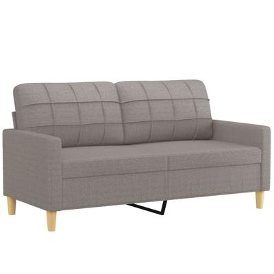 2-delige Loungeset met kussens stof taupe